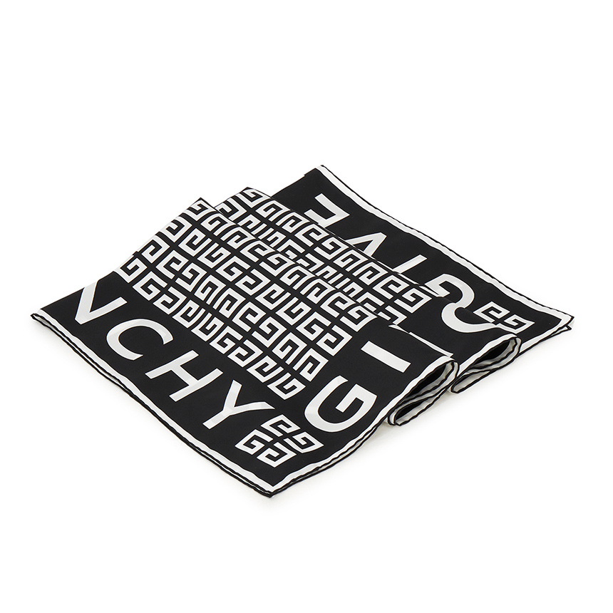 Givenchy 4g Pattern Silk Scarf In Black