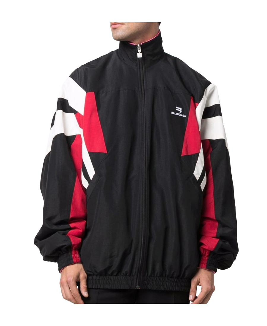 Balenciaga Double-sided Zipper Jacket In Black