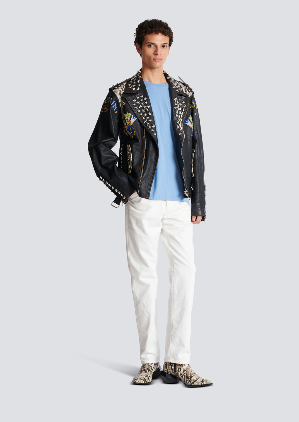 BALMAIN WHITE DENIM JEANS