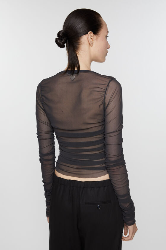 Acne Studios Hook-fastening Ruched Blouse In Black
