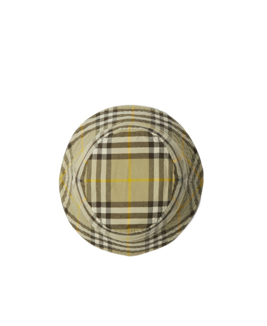 Burberry Vintage Check Cotton Bucket Hat In Nude