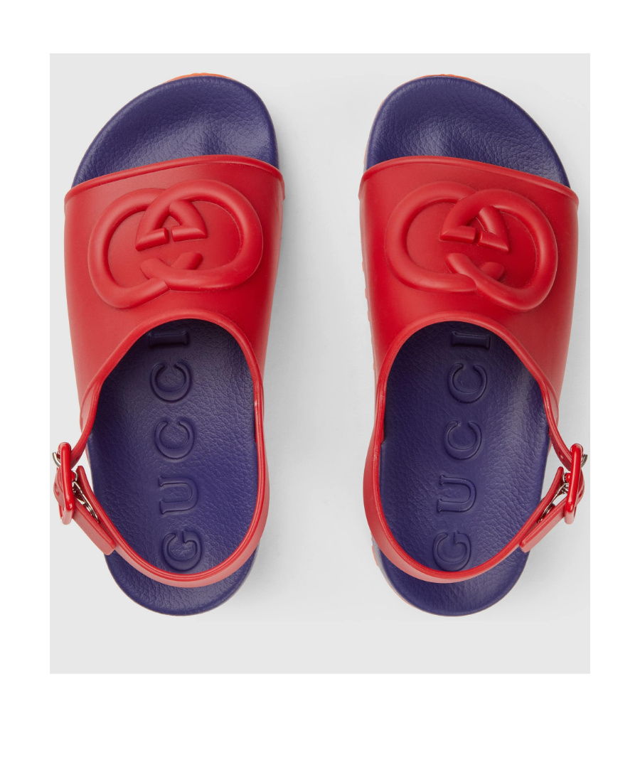 Gucci Interlocking G Sandals In Red