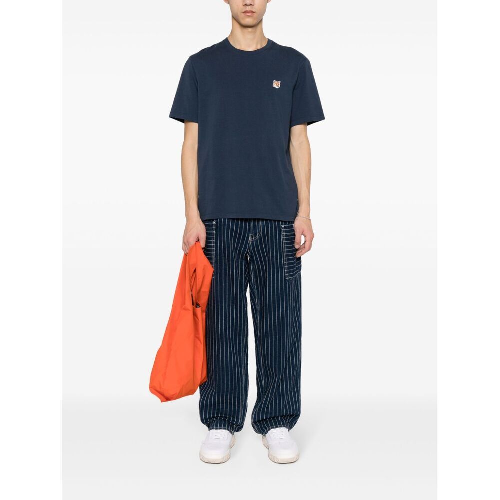 Shop Maison Kitsuné Short-sleeved T-shirt In Blue