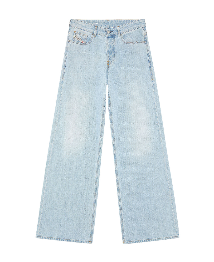 Shop Diesel D-sire Wide-leg Jeans In Blue