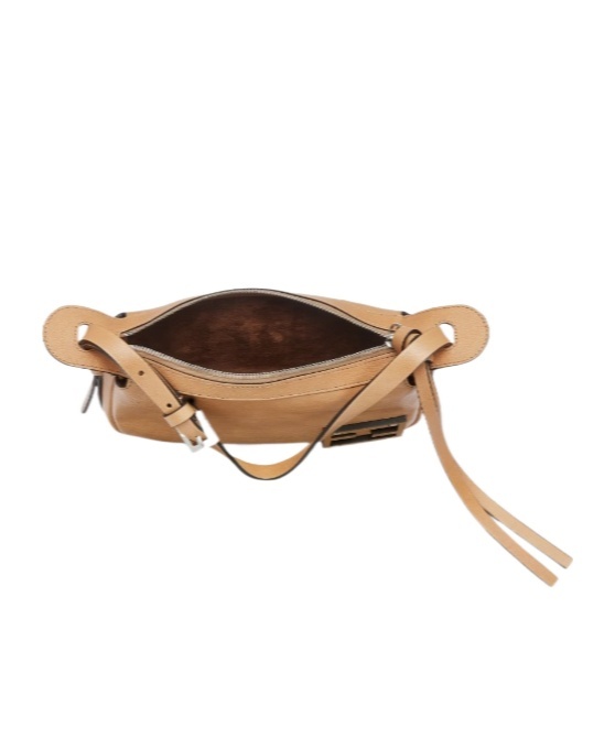 Shop Fendi Beige Leather Mini-bag In Nude