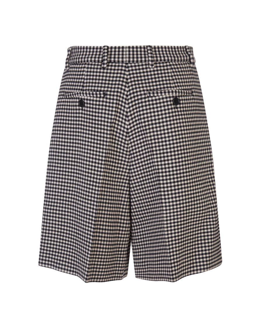 Marni Double-faced Houndstooth Wool Bermuda Shorts In Gray