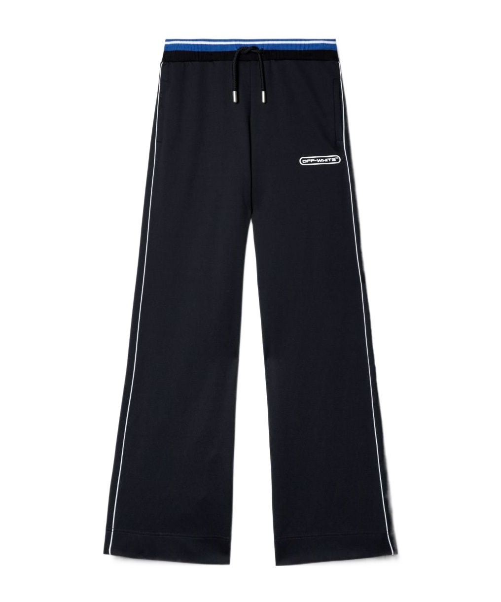 Off-white Printed Straight Track Pants In Black