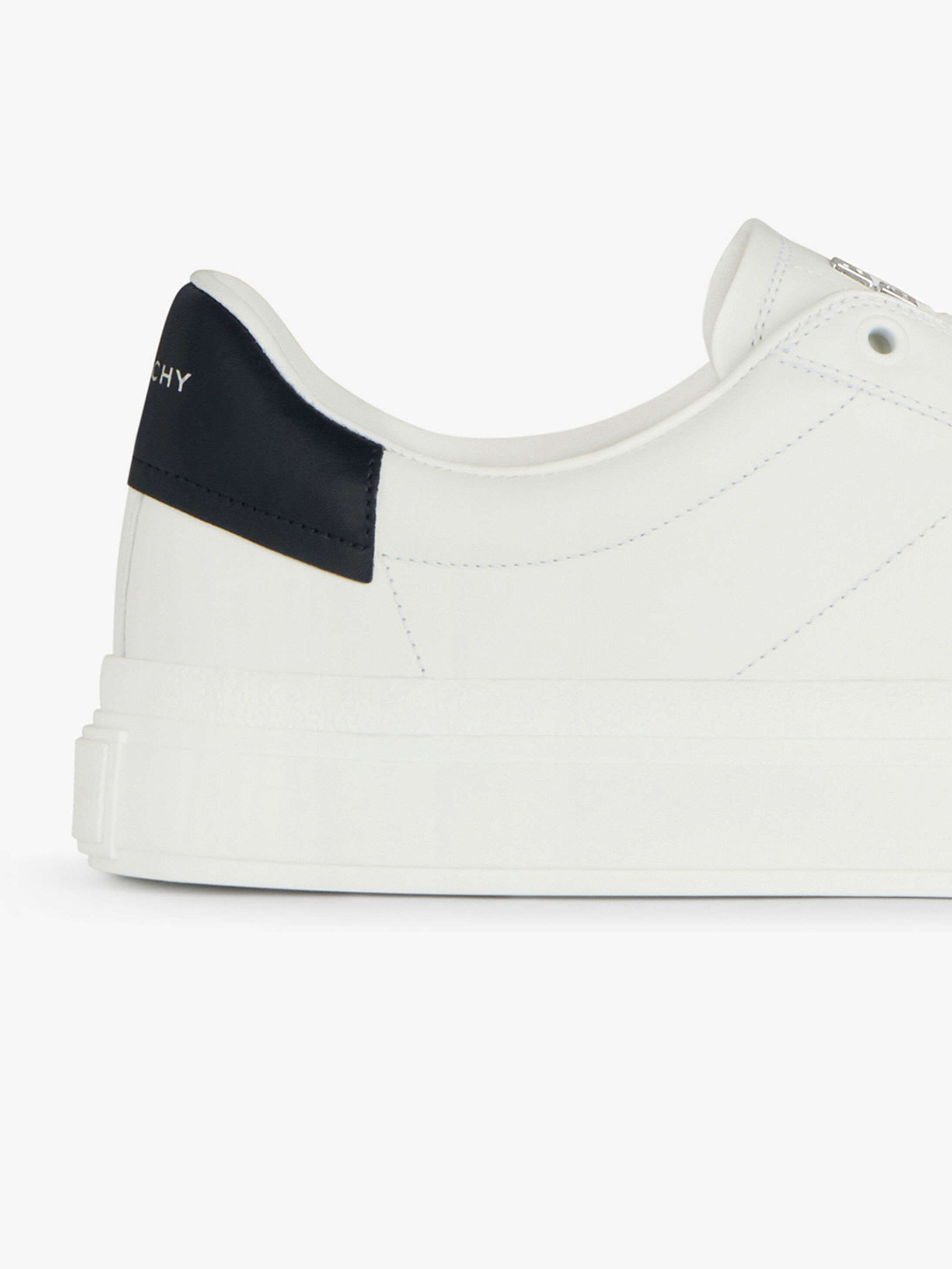 Givenchy City Sport Leather Sneakers In White