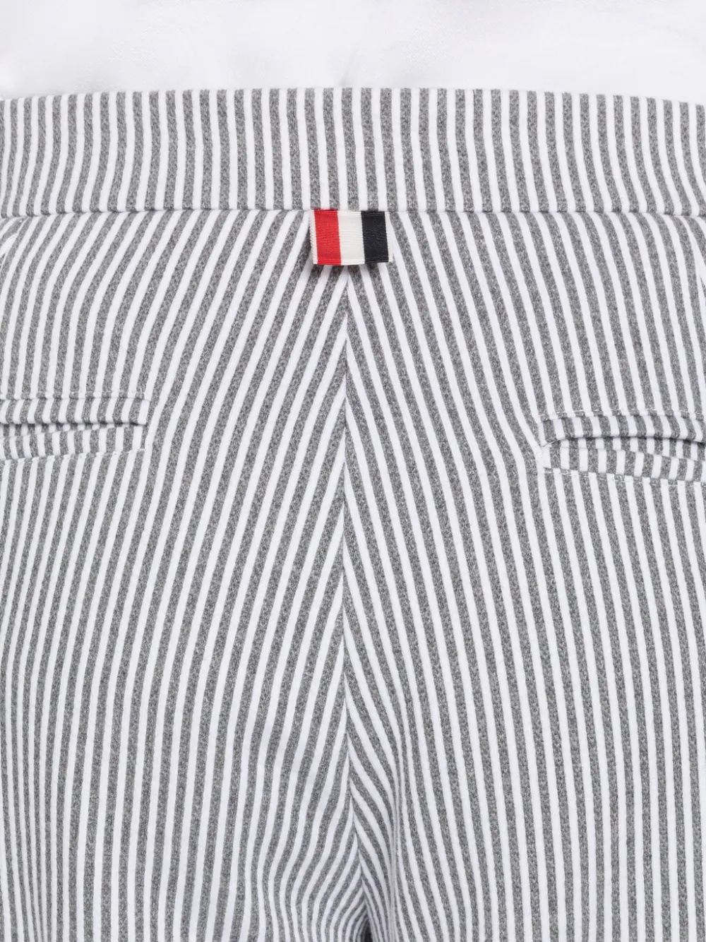Thom Browne 4-bar Seersucker Tailored Trousers In White