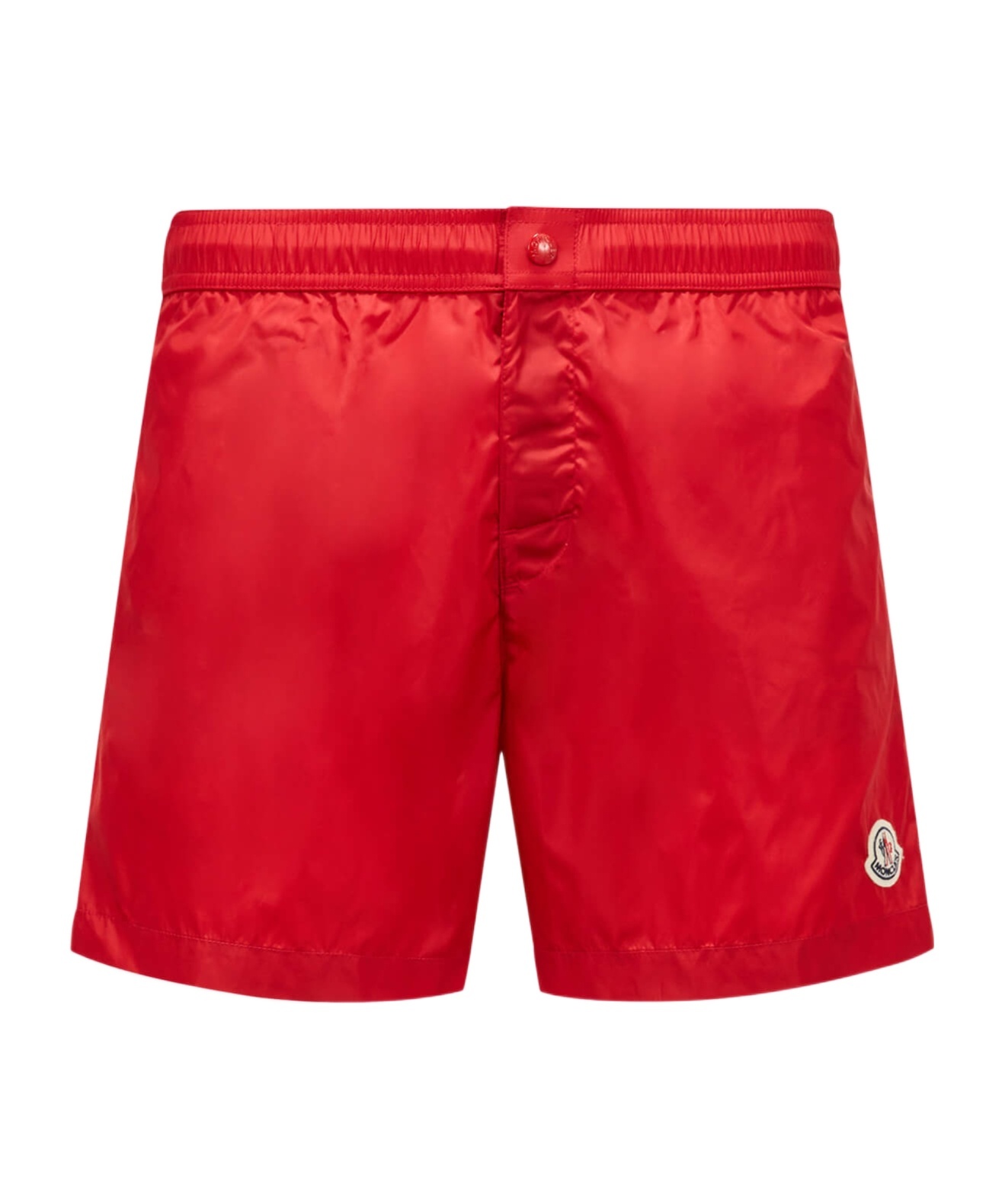 Moncler Red Drawstring Swim Shorts In Red