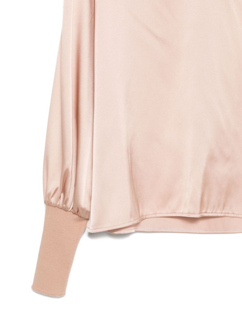 D Exterior Wool Blend Sweater With High Neckline In Brown