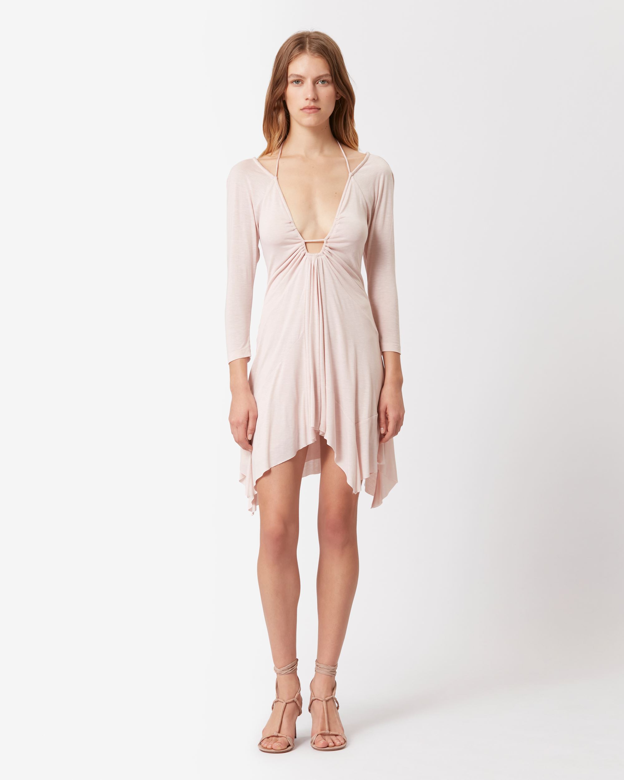 Isabel Marant Fabuela Handkerchief-hem Dress In Pink