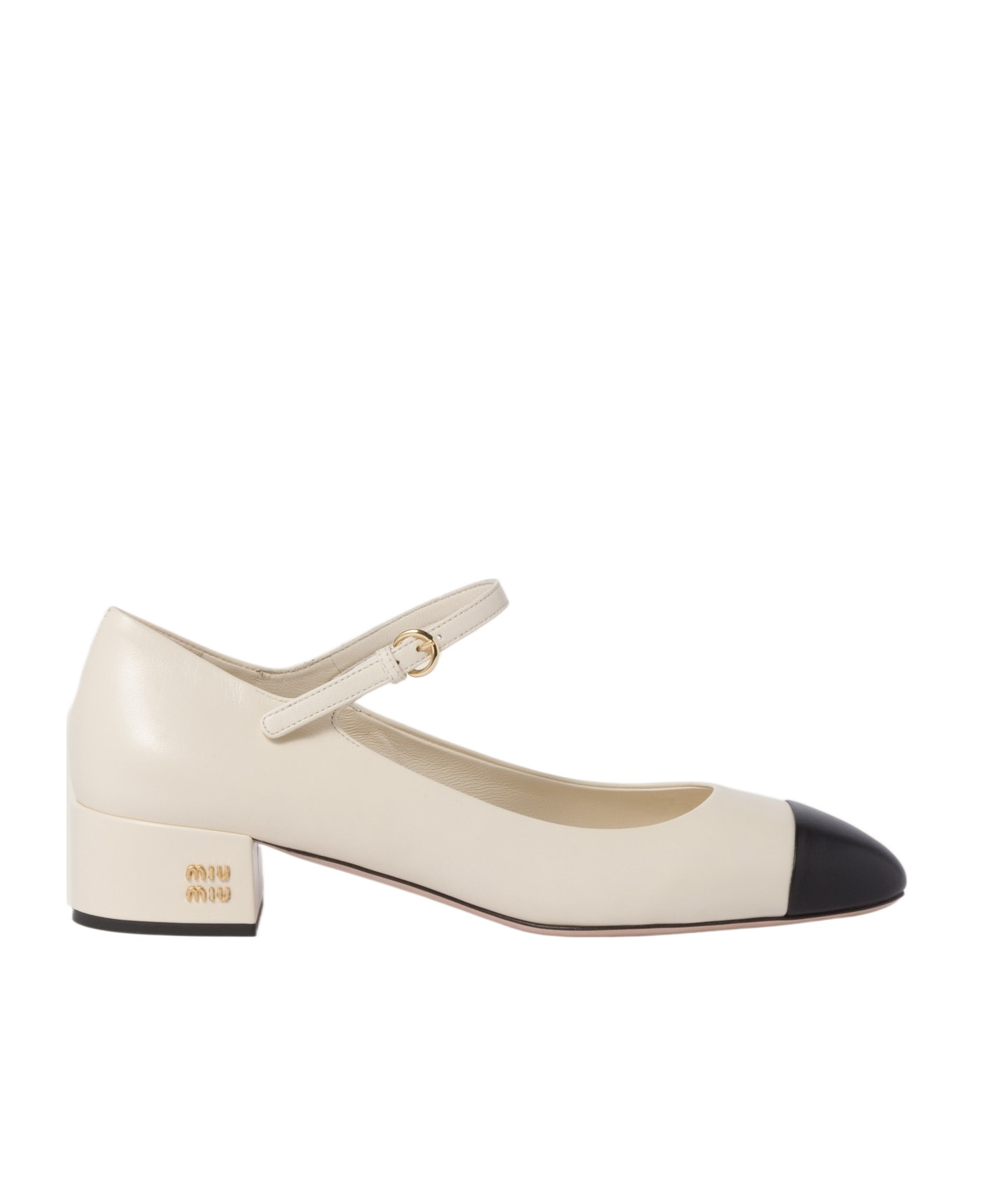Miu Miu Bicolor Mary Jane Slingback Pumps In Nude