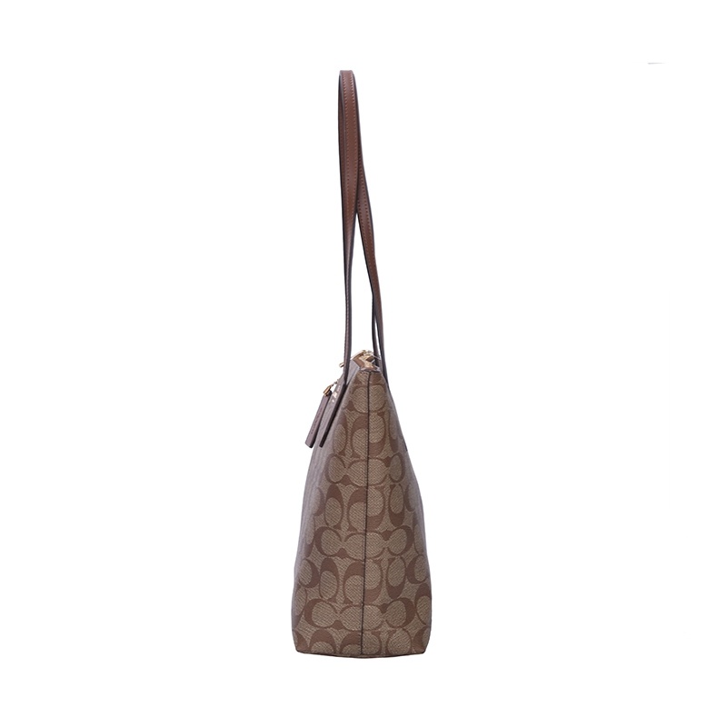 Coach Medium Logo Details Todd Shoulder Bag In Brown
