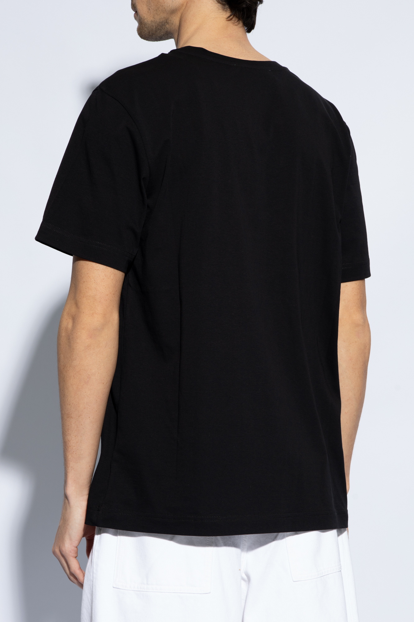 Iceberg T-shirt With Round Neck And Short Sleeves In Black