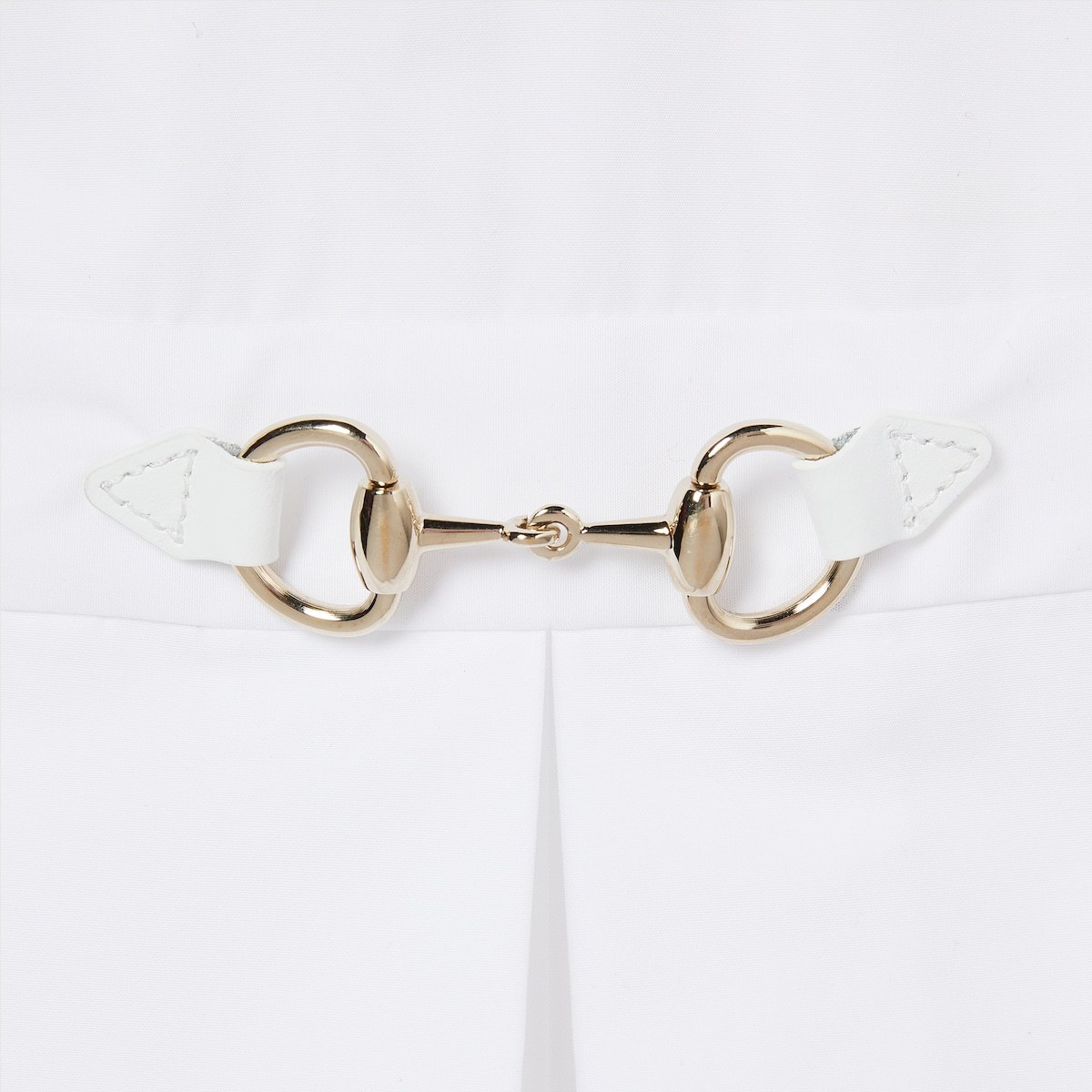 Gucci Cotton Poplin Shirt Dress With Horsebit In White