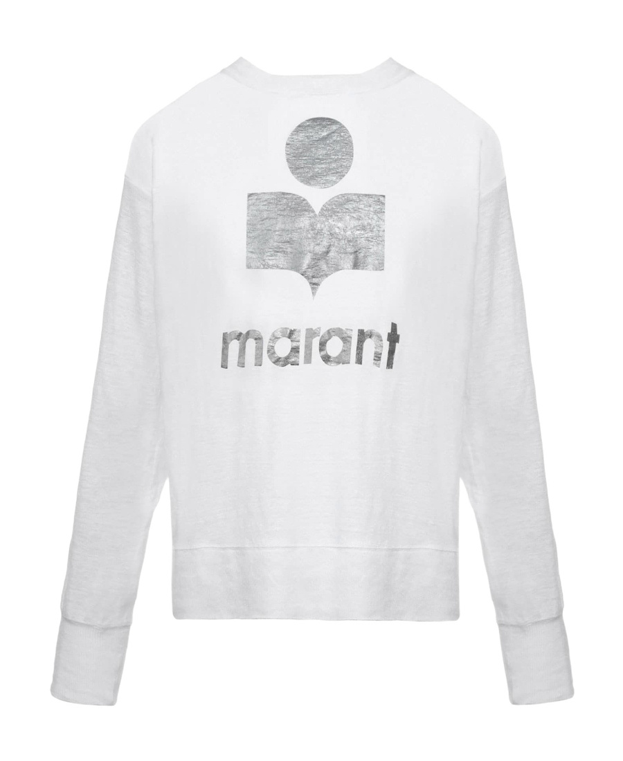 ISABEL MARANT ÉTOILE LOGO-PRINT LINEN SWEATSHIRT