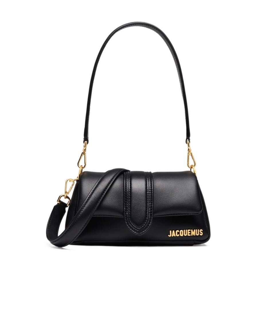 Jacquemus Womens Black Le Petit Bambino Puffy Leather Shoulder Bag In Black
