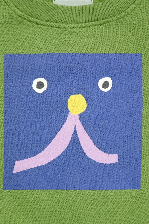 Bobo Choses Funny Face Sweatshirt In Green
