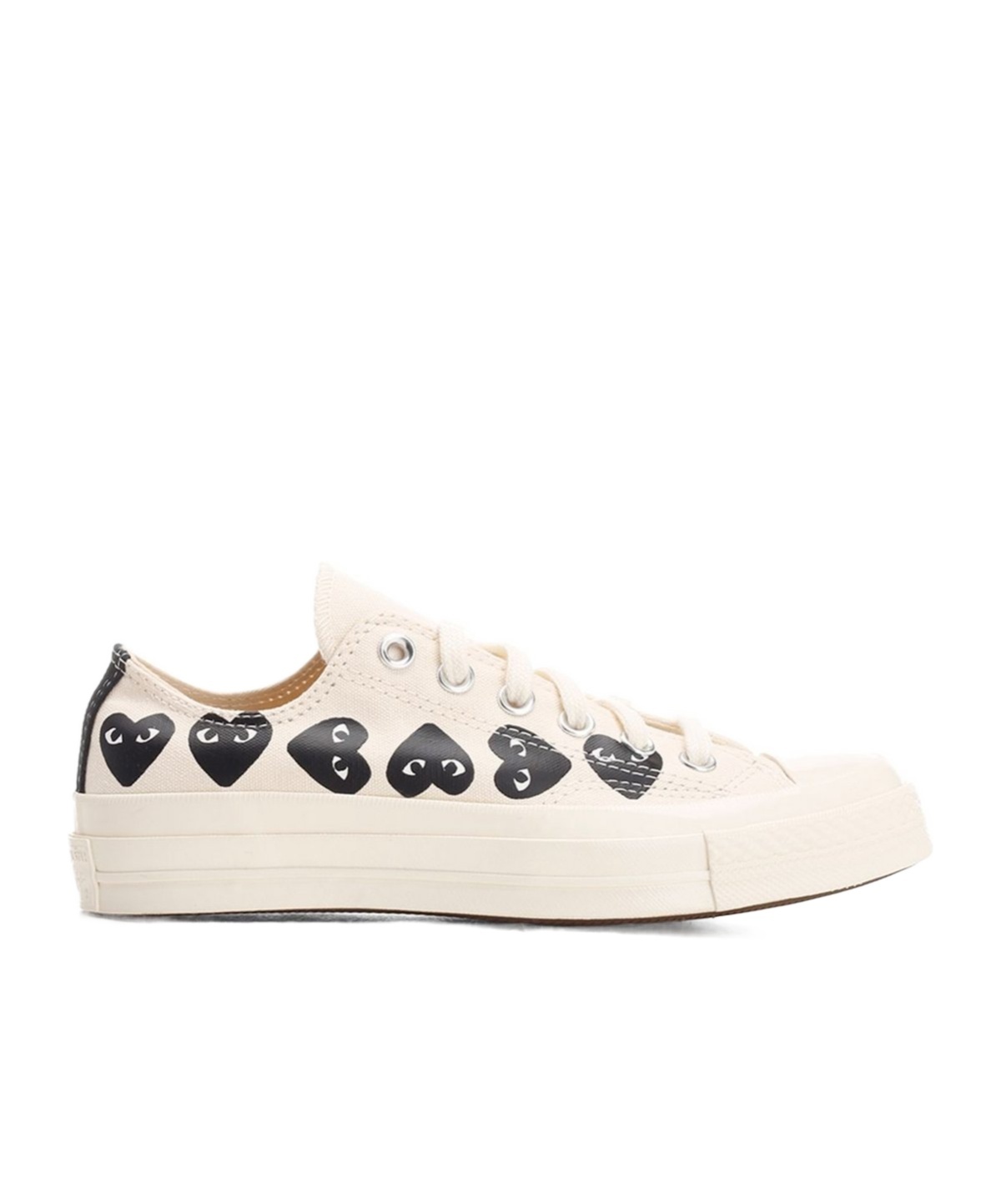 Comme Des Garçons Play X Converse Lace-up Low-cut Skate Shoes In White