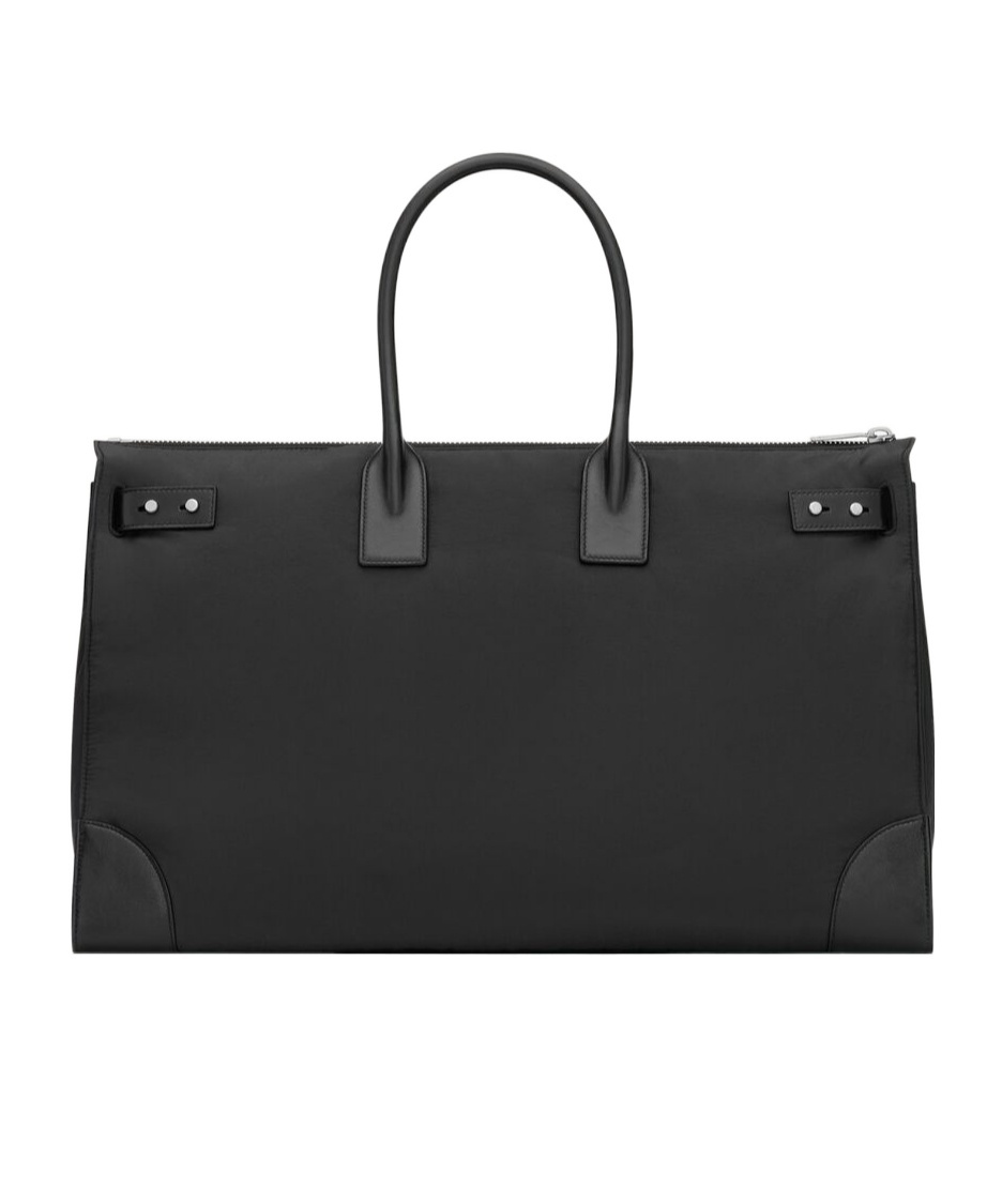 SAINT LAURENT SAC DE JOUR 48H DUFFEL IN NYLON AND LEATHER
