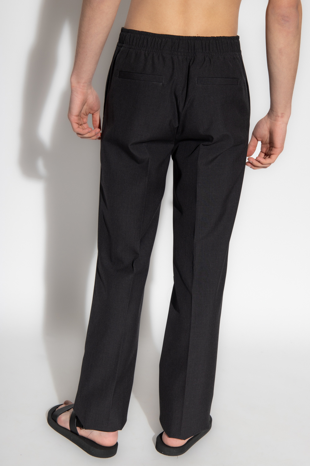 Givenchy Distressed Wool Trousers In Black