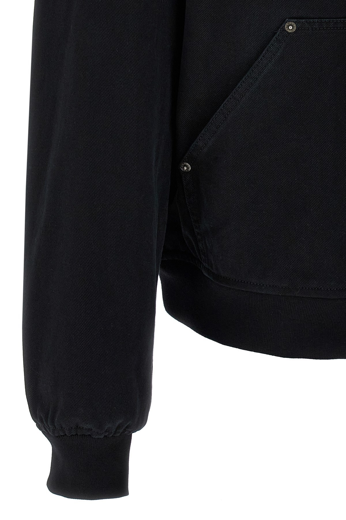 Prada Denim Jacket In Black