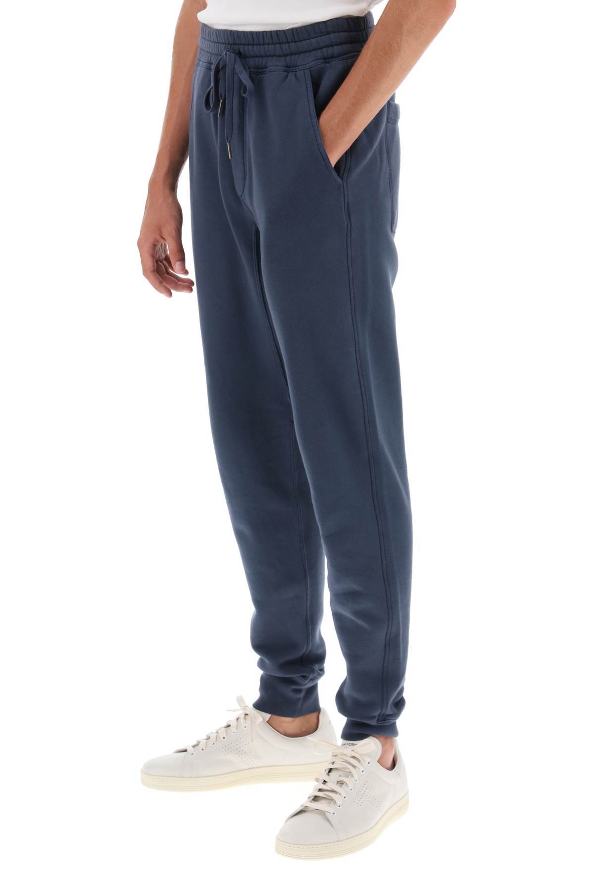 Tom Ford Cotton Track Pants In Blue