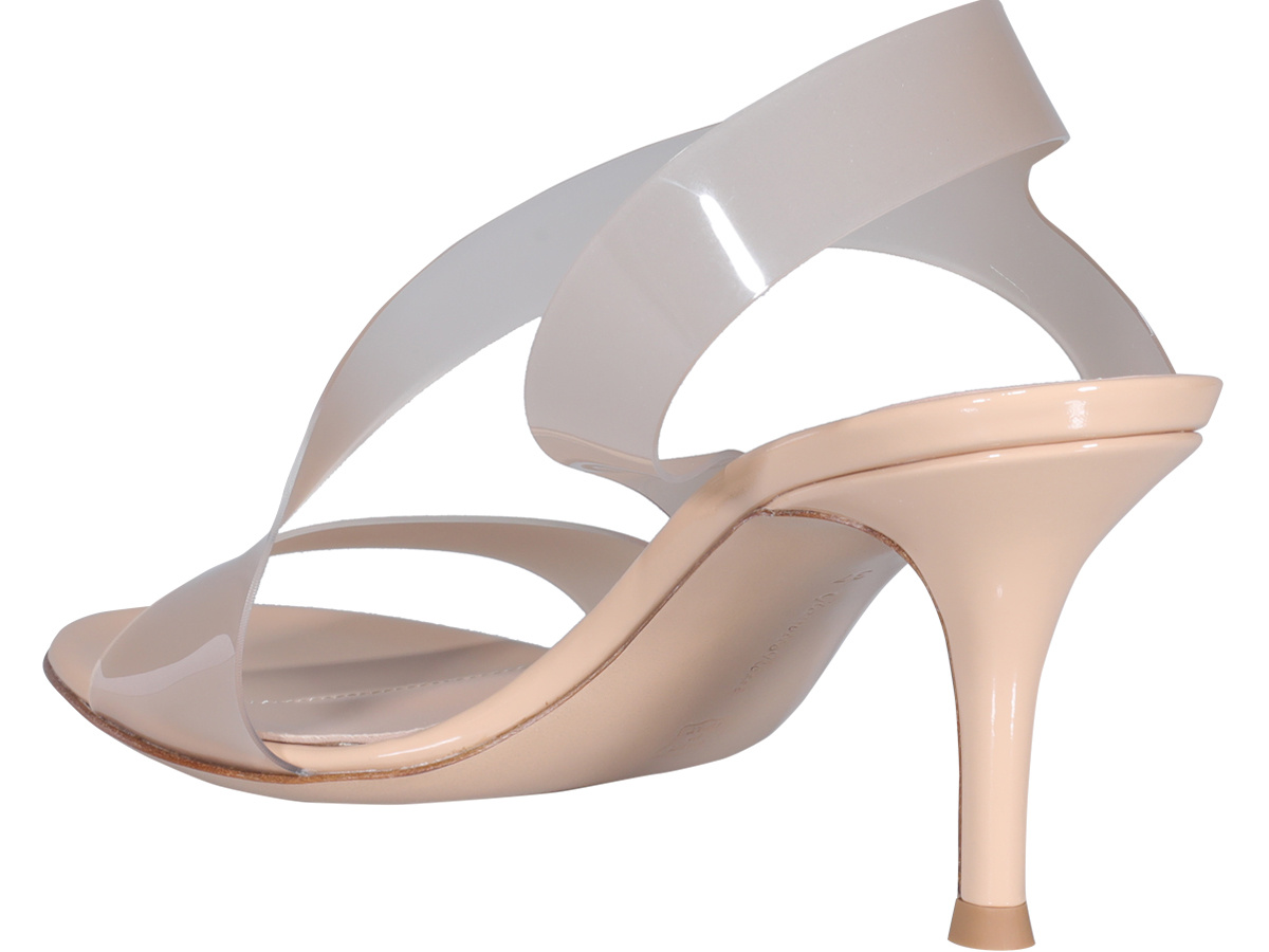 Gianvito Rossi Metropolis 70 Pvc And Leather Stiletto Sandals In White