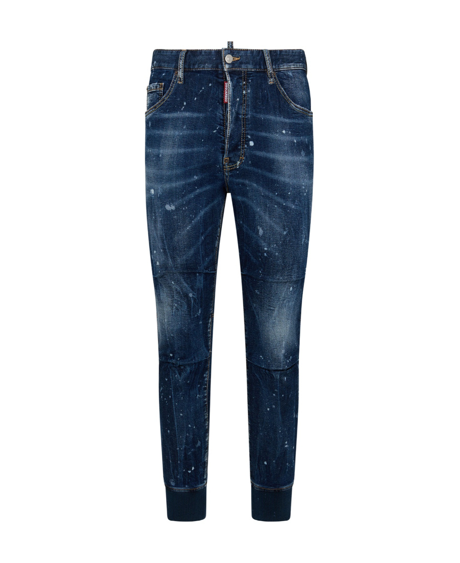 Shop Dsquared2 Sprayed Effect Jeans In Black