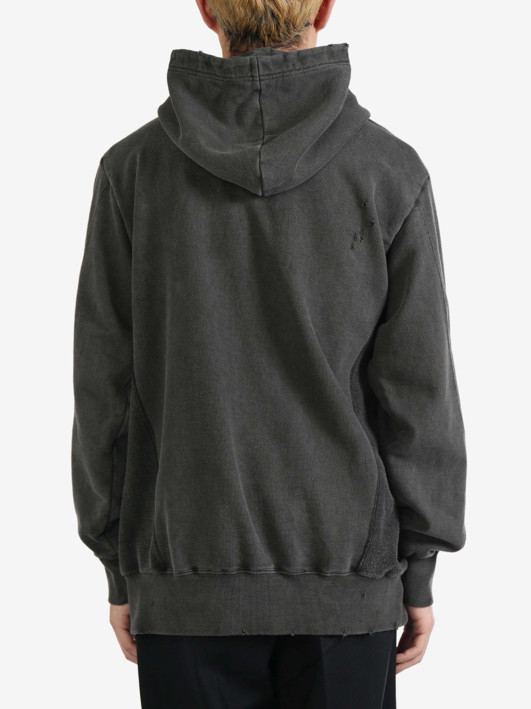 Undercover Gray Distressed Hoodie In Black