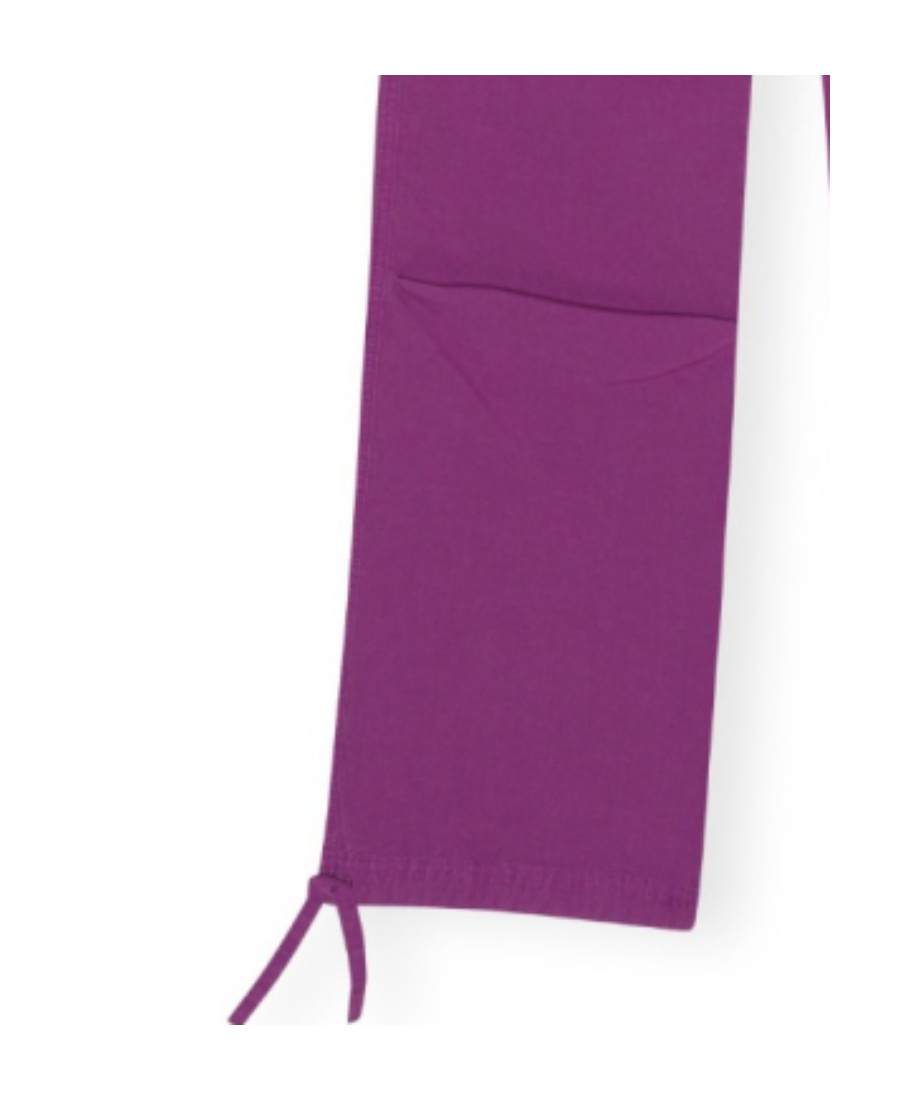 Ganni Tapered-leg Cargo Pants In Purple