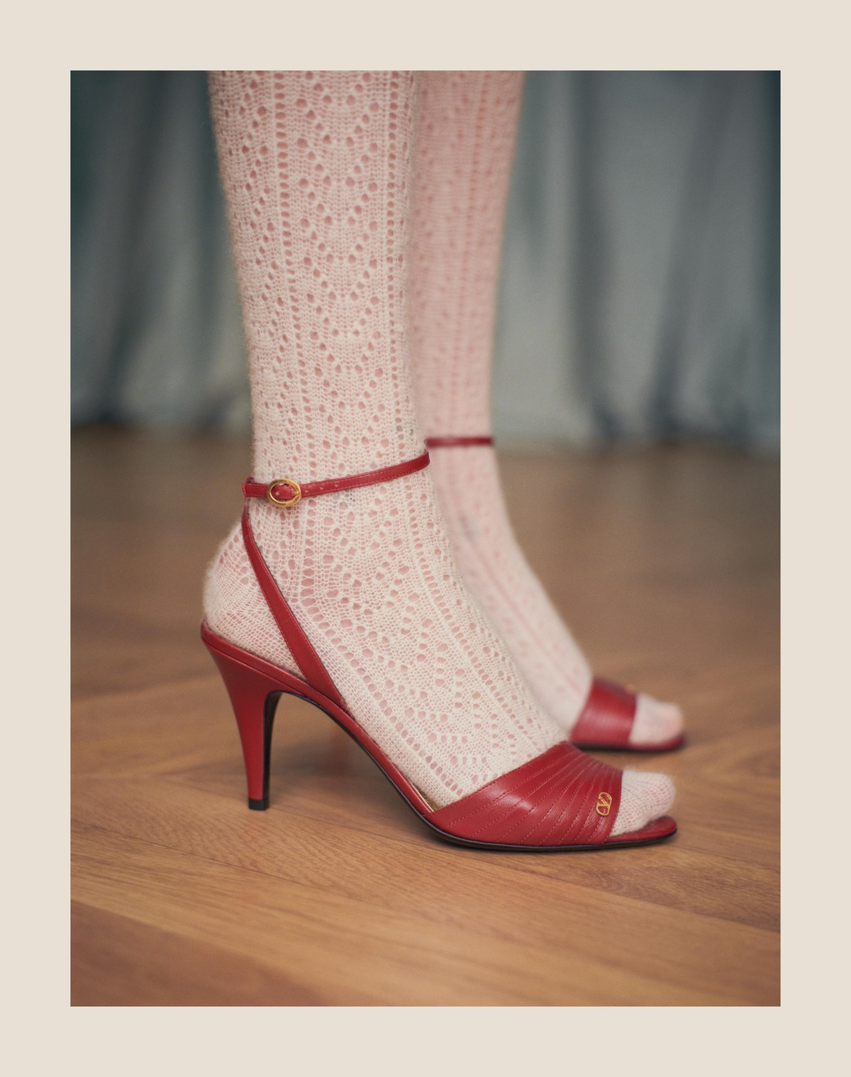 Valentino Ladycrush Stiletto Heel Sandal T85 In Red