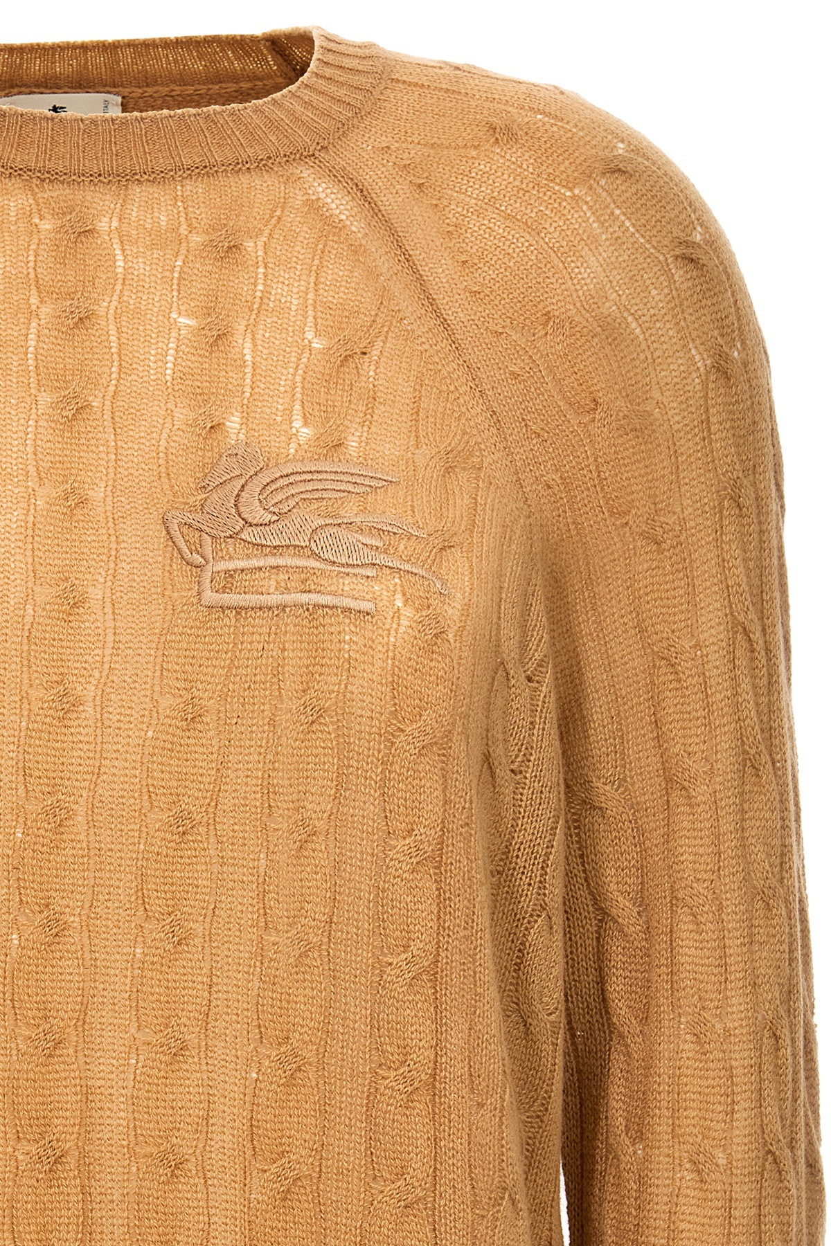 Etro Cable-knit Cashmere Sweater In Brown