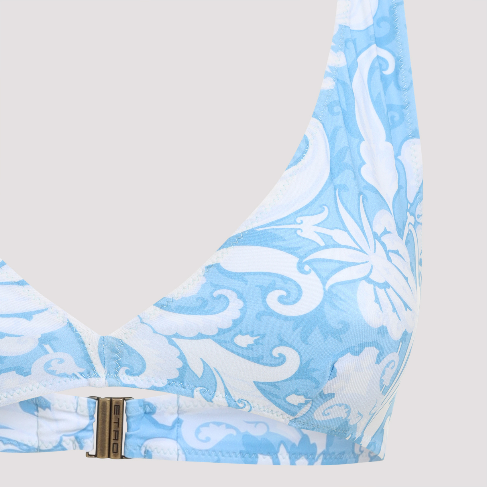 Etro Triangle Top Halter Neck Bikini In Blue