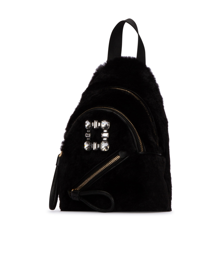 Roger Vivier Walkie Viv Backpack In Black