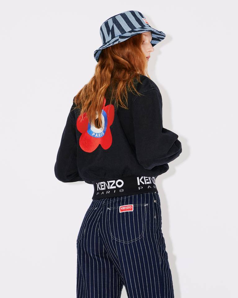Kenzo Target Boke Flower Zip-up Bomber Jacket In Black