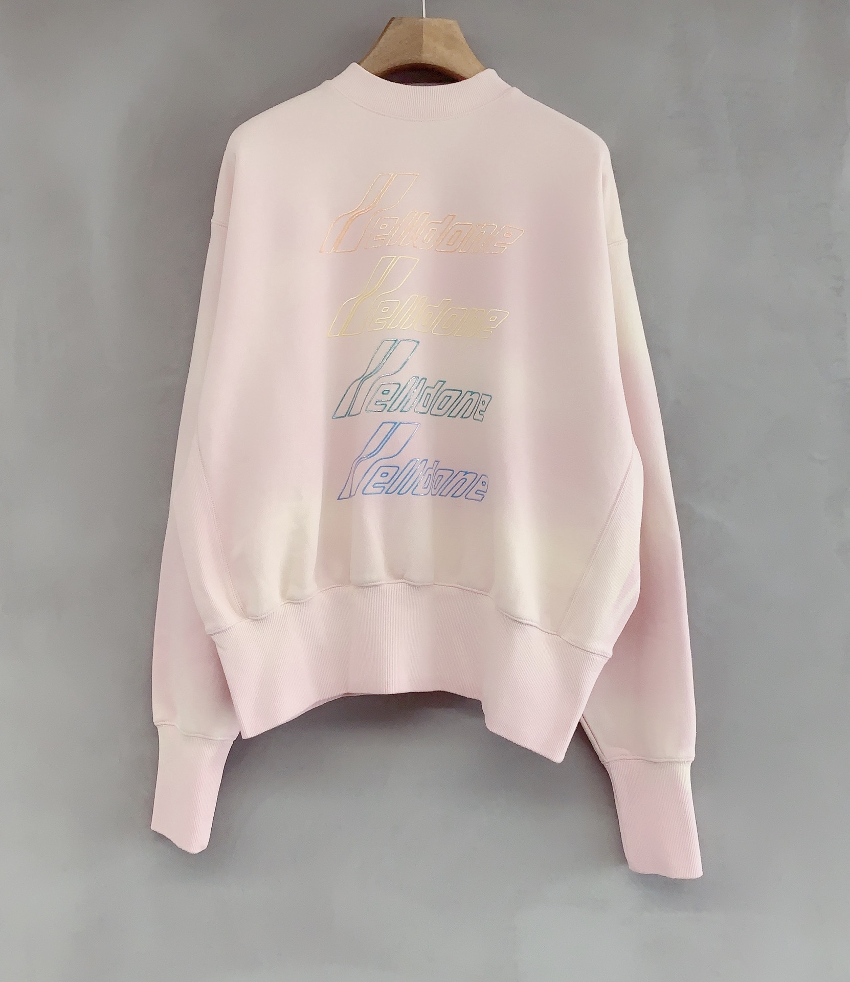 We11 Done Logo Sports Sweater In Pink