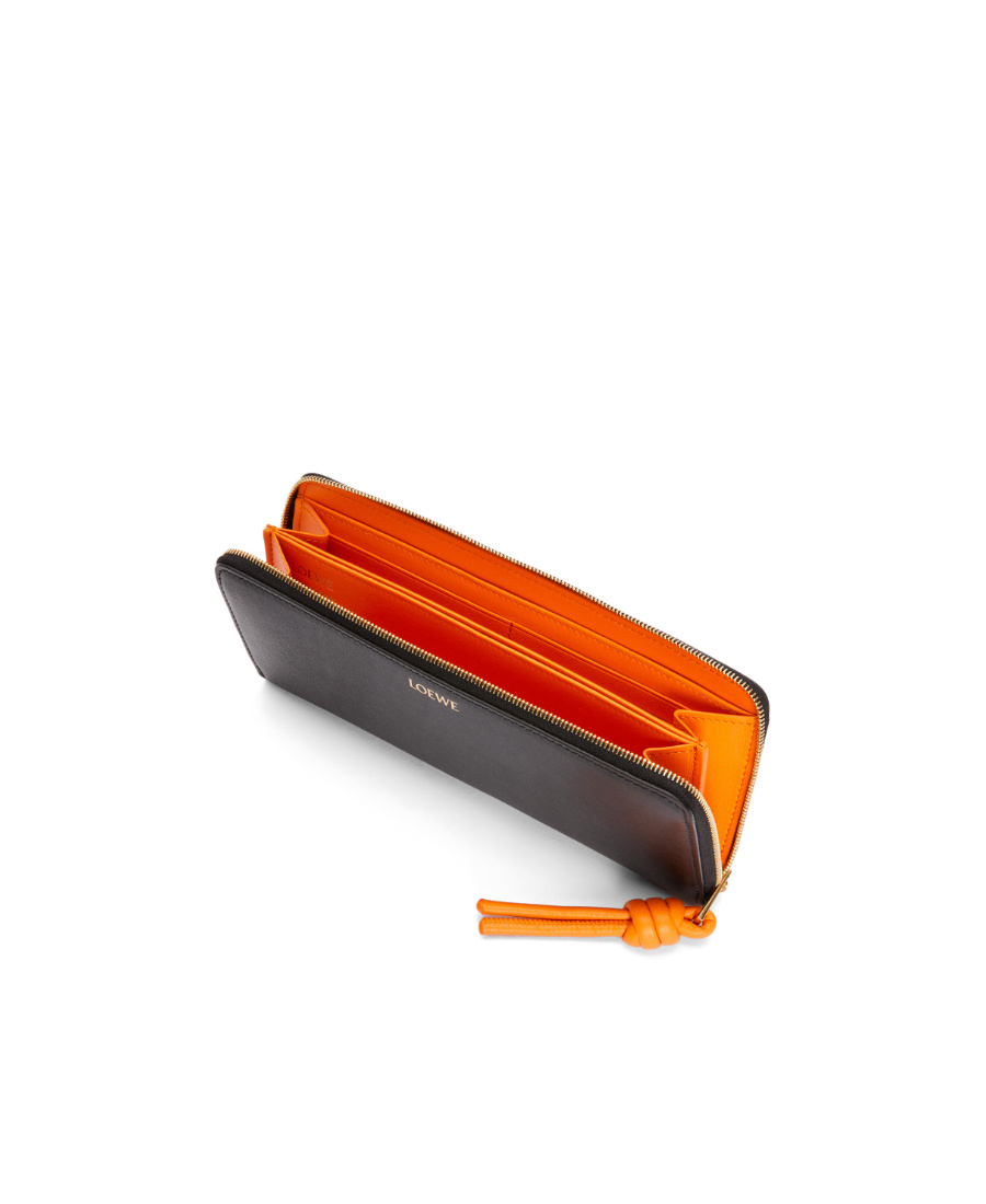 Loewe Knot Zip Around Wallet In Shiny Nappa Calfskin