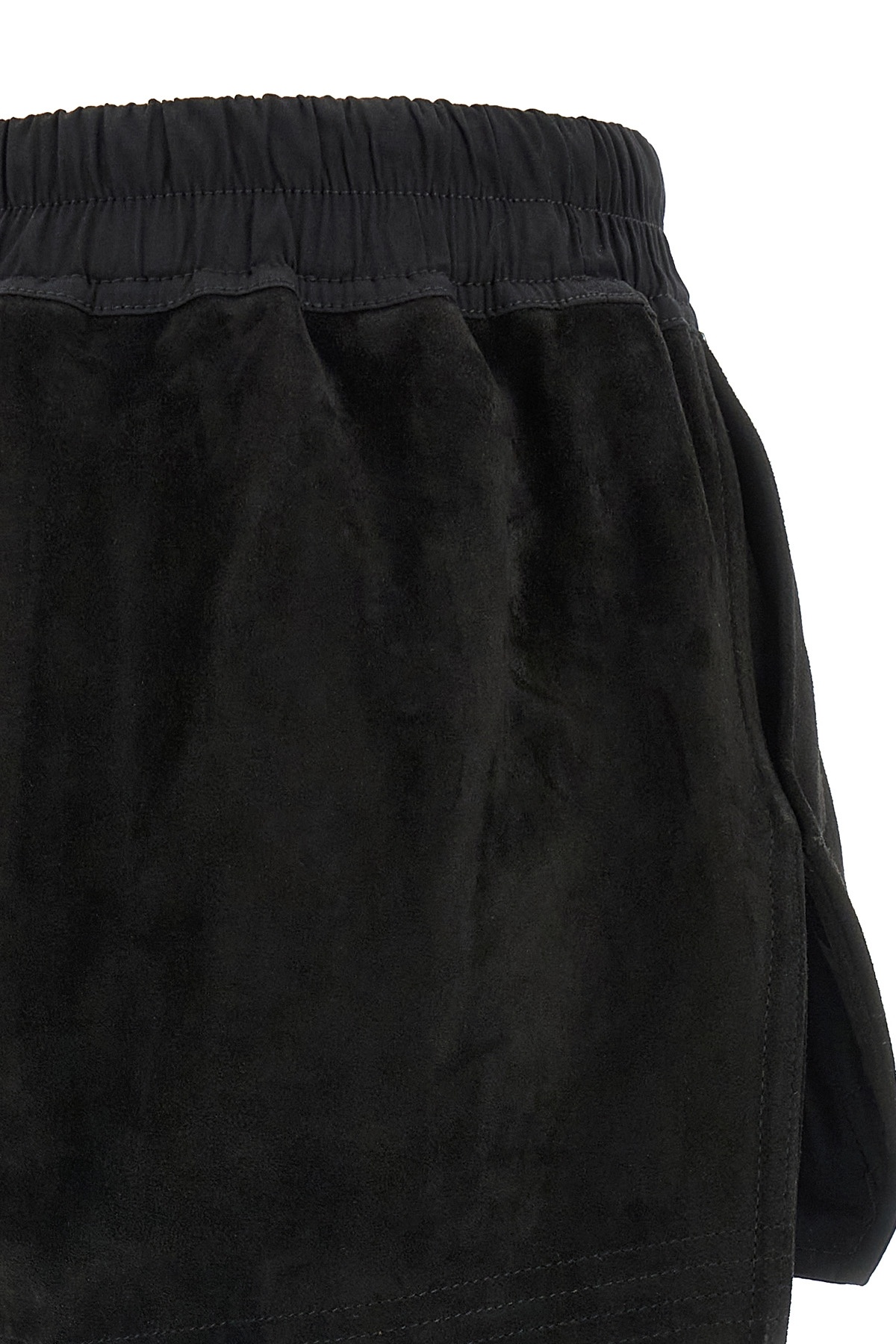 Rick Owens Cloud Layered Elastic Waistband Shorts In Black