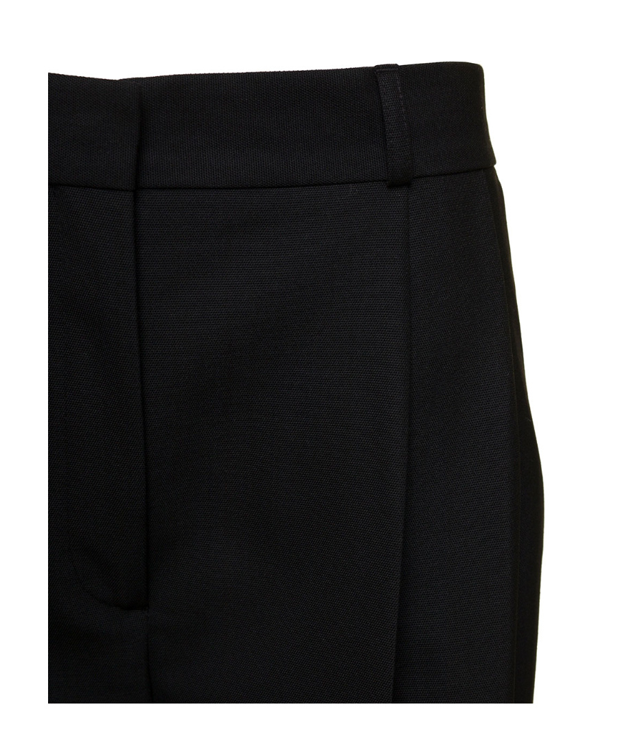 Totême Low-waist Tailored Wool Blend Pants In Black