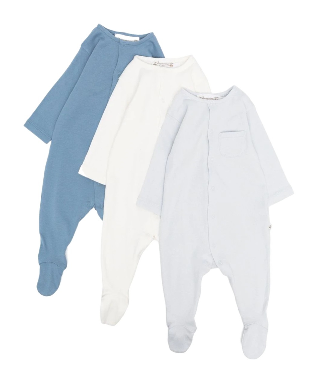 Bonpoint Three-piece Set Of Long-sleeved Jumpsuit In White