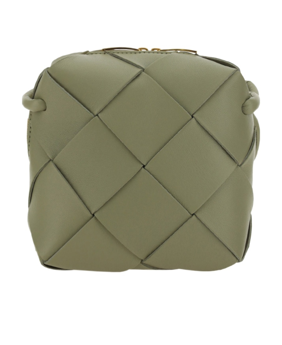 Bottega Veneta Loop Leather Cross Body Bag In Green