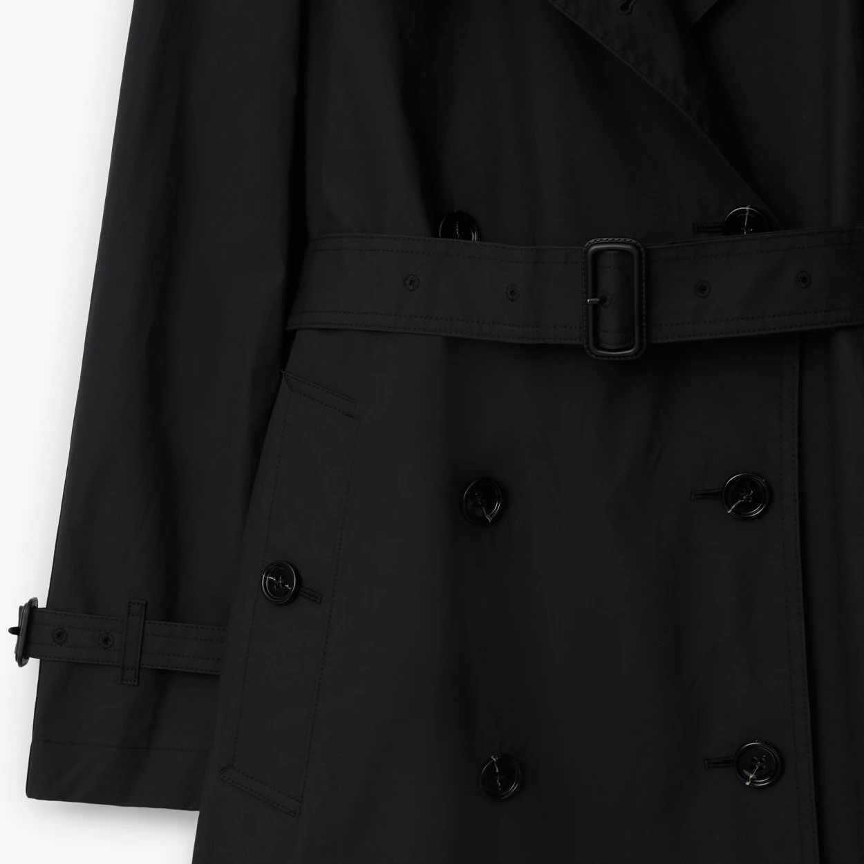 Burberry Trench Double-breasted Trench Coat In Black