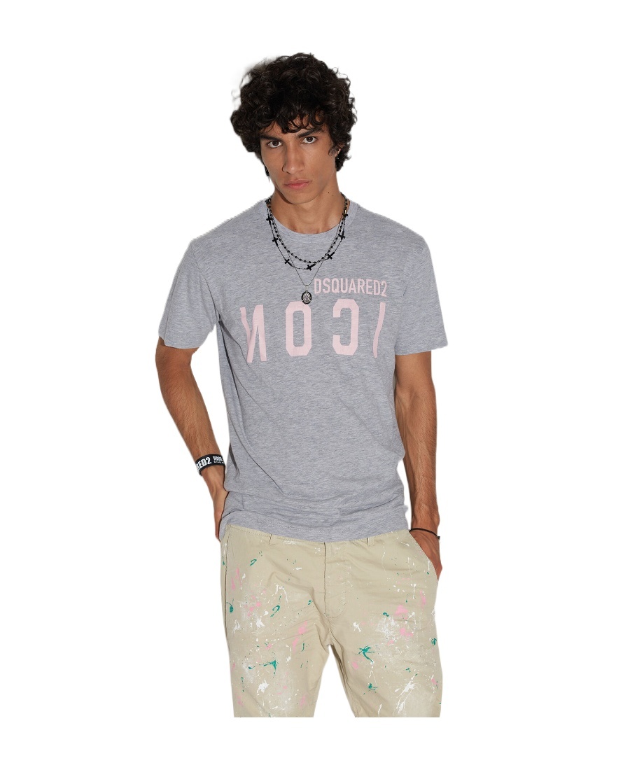 Dsquared2 Logo T-shirt In Gray