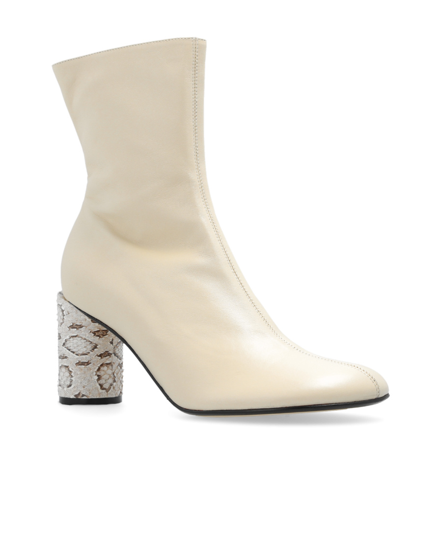 Lanvin Stiefeletten Mit Schlangen-effekt In Nude