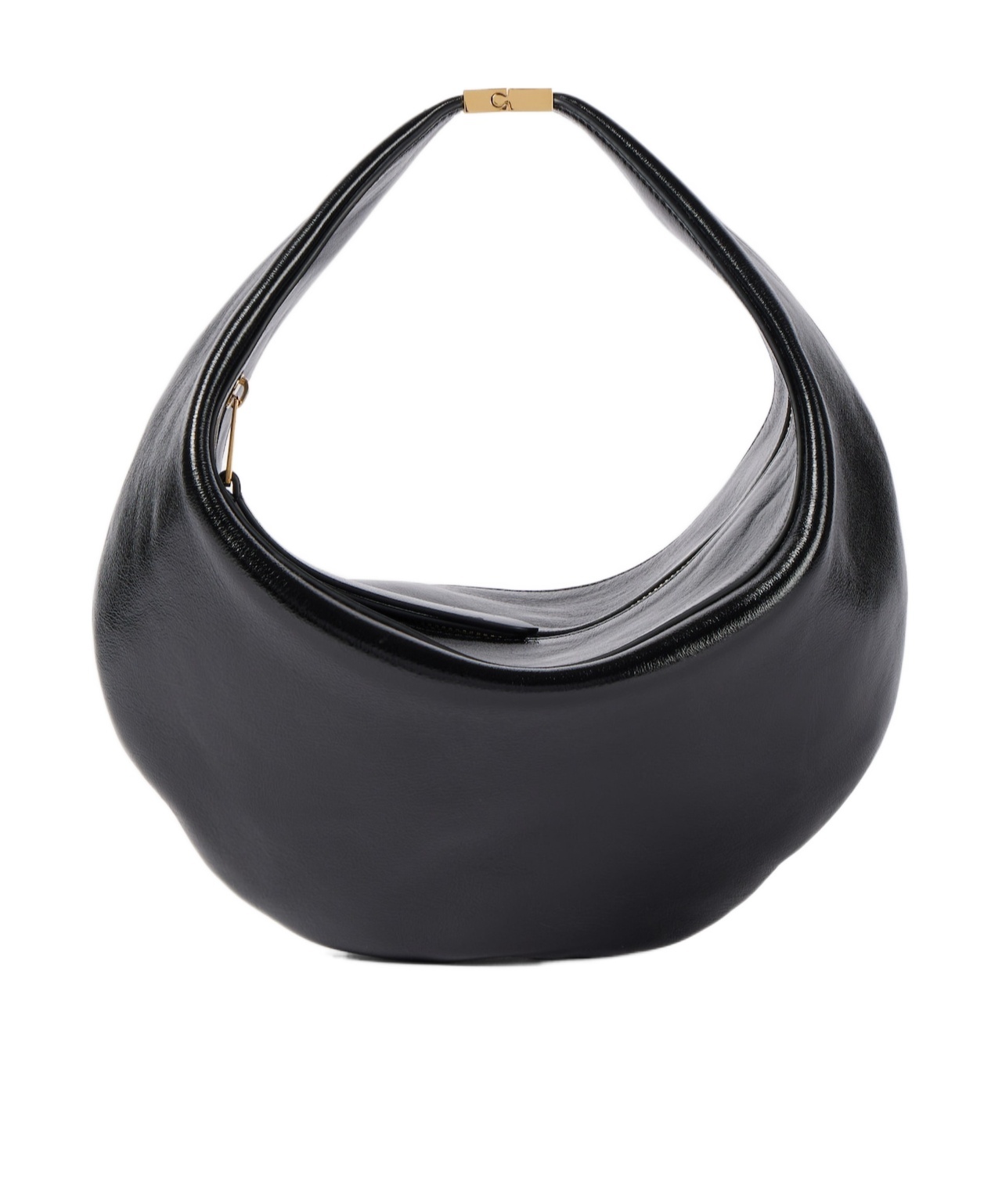 Khaite Olivia Small Leather Shoulder Bag In Black