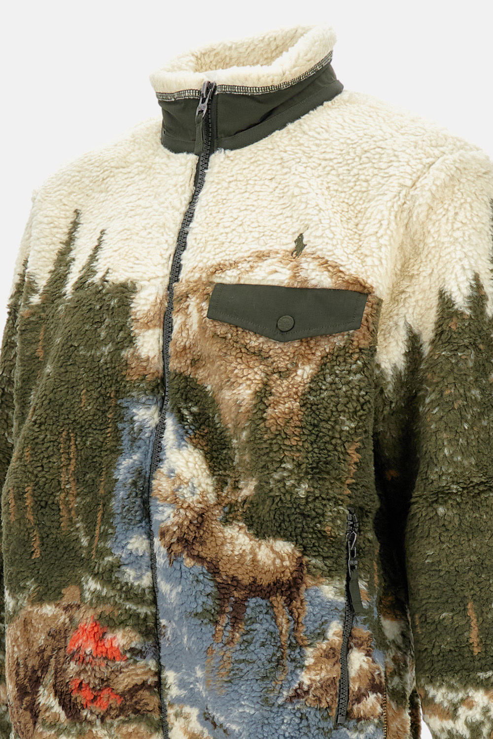 Polo Ralph Lauren Ralph Lauren Pile Fleece Graphic Jacket In Animal Print