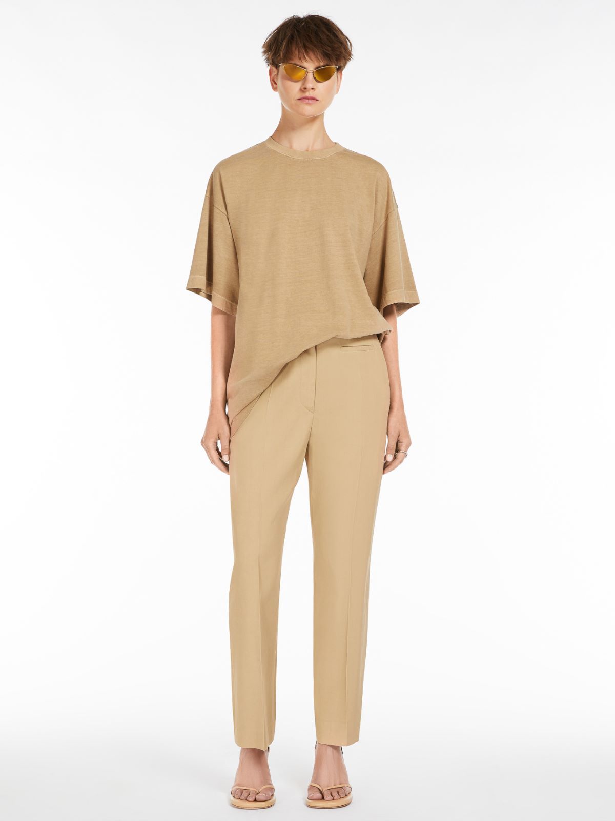 Sportmax Casual Trousers With Low Belt Loop In Nude