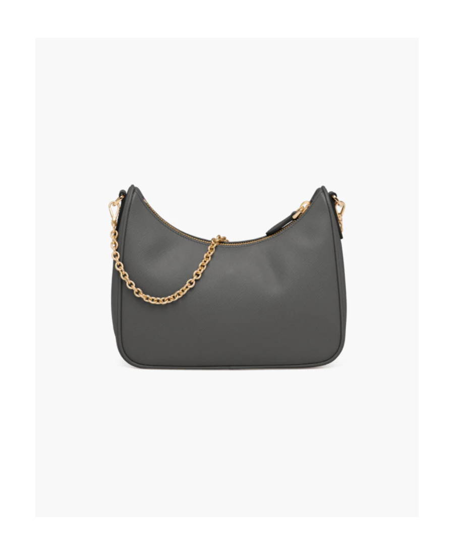Prada 2005 Re-edition Saffiano Leather Shoulder Bag In Gray